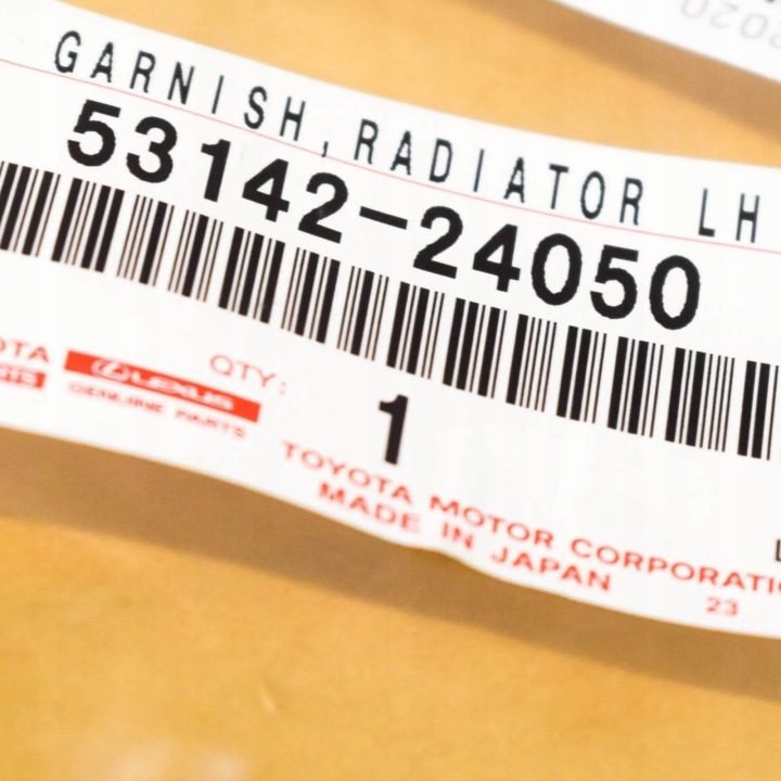 LEXUS RC F XC10 AVANT GAUCHE PROTECTION RADIATEUR 53142-24050 ORIGINALE