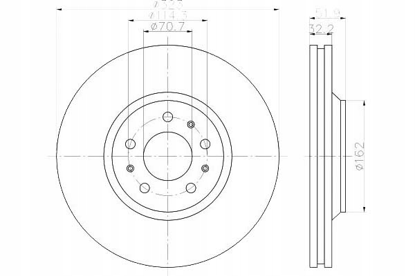 DISCOS DE FRENADO 2 PIEZAS CADILLAC CTS STS 2.6-4.6 03 