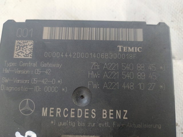 MODULE GATEWAY MERCEDES W216 CL 63 A2215408845