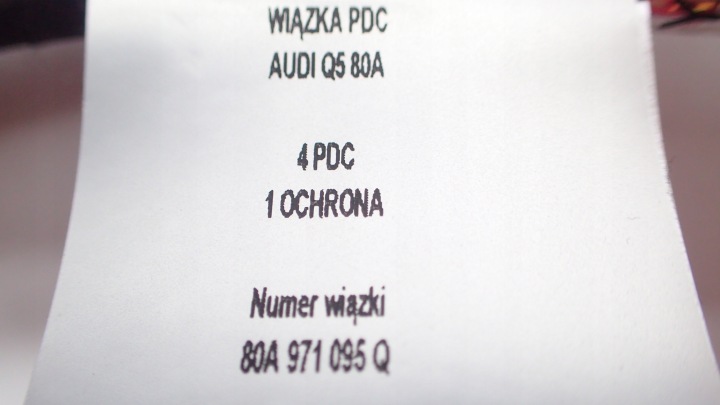 NEUF FAISCEAU DE CÂBLES PARE-CHOCS AUDI Q5 4 PDC 1 PROTECTION 80A971095Q CAPTEURS KIT