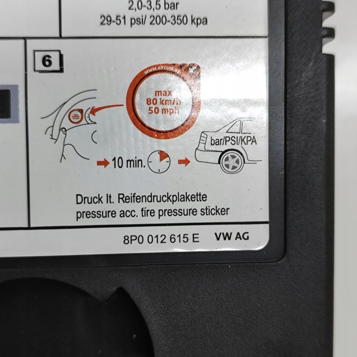 AUDI A5 2023 COMPRESSEUR VERS PNEUS