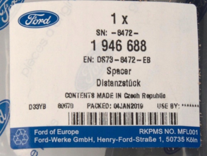 CONNECTEUR LOPATEK JALOUSIES MONDEO MK5 2014- 1946688 DS73-8472-EB