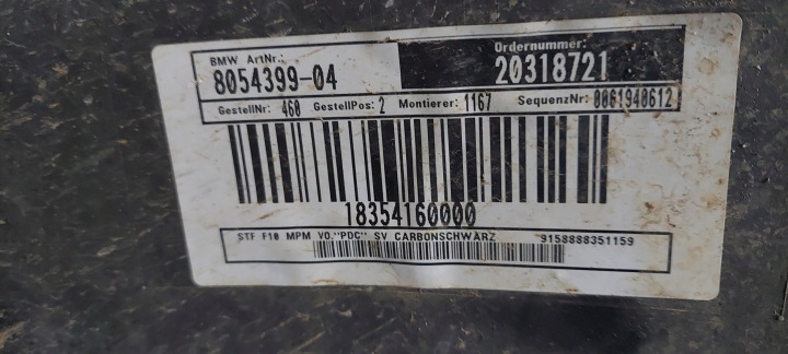 BMW 5 F10 F11 MODULE PARE-CHOCS AVANT 6PDC 8054399 ORIGINAL