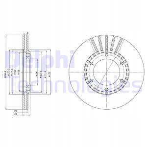 BG2365 DISCOS DE FRENADO VENTILADO DELPHI DO NISSAN PATROL 4.2 