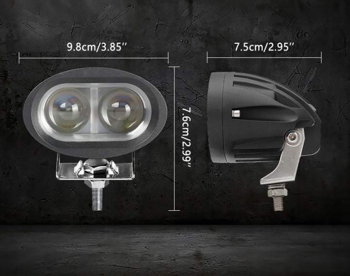 PHARE MOTOCYCLETTE QUAD PROJECTEUR PHARES ANTIBROUILLARD ANTIBUÉE TRAVAILLÉ LED CREE 20W