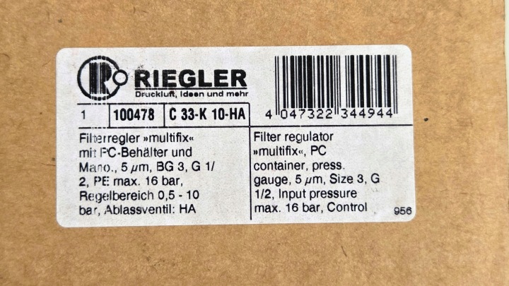 FILTROREDUKTOR RIEGLER MULTIFIX 1/2″ 5ΜM 0-10BAR 100478