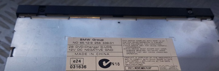 BMW F01 F06 F07 F10 F11 F12 CHANGEUR DISQUES DVD