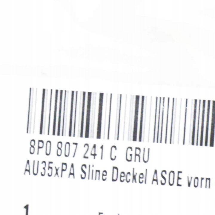 AUDI A3 8P AVANT PARE-CHOCS S-LINE PROTECTION CROCHET D'ATTELAGE 8P0807241CGRU
