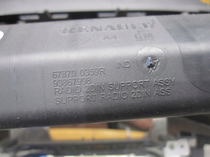 OPEL VIVARO B TRAFIC III 15R PANNEAU CONDUIT D'AIR CHÂSSIS RADIO 678700359R