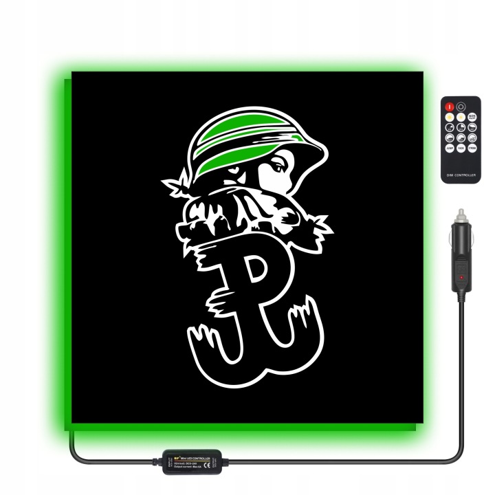 TABLEAU LED TIR POWSTANIEC 50X50CM RÉTROÉCLAIRÉE SUR PALIER 10