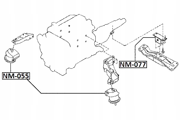 FEBEST BOLSA DEL MOTOR PARTE TRASERA NISSAN FX45 35 S50 2003.03-2008.06 GL 