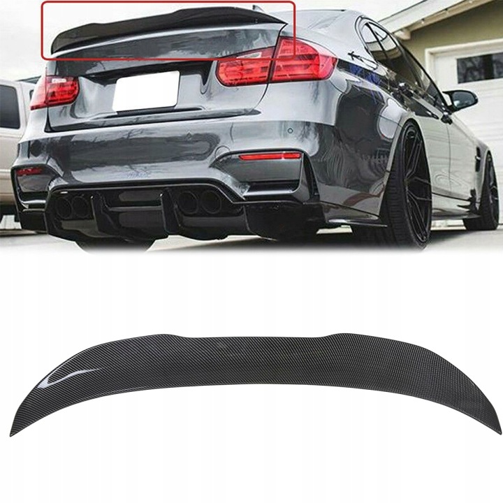 SPOILER LÈVRE SPOILER COUVERCLES DE COFFRE ARRIÈRE BMW 3 F30 PSM CARBONE