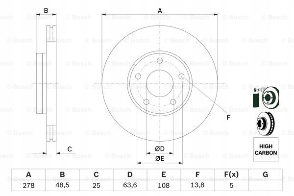 DISCOS ZAPATAS PARTE DELANTERA BOSCH FORD FOCUS II BERLINA 