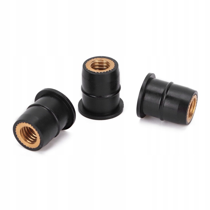 10 PCS ÉCROU STUDNI M6X0,8MM CAOUTCHOUC LAITON UWIEZIONA VERS CARROSSERIE PI