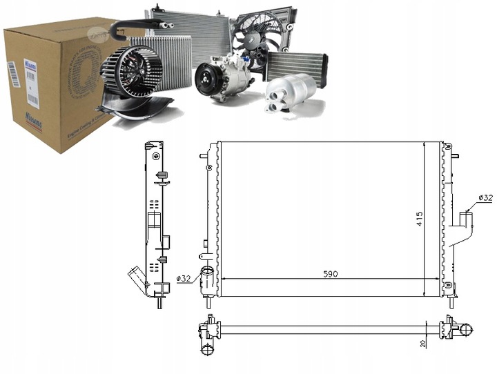 NISSENS NISSENS 637613 CHLODNICA, SISTEMA DE REFRIGERACIÓN DEL MOTOR 