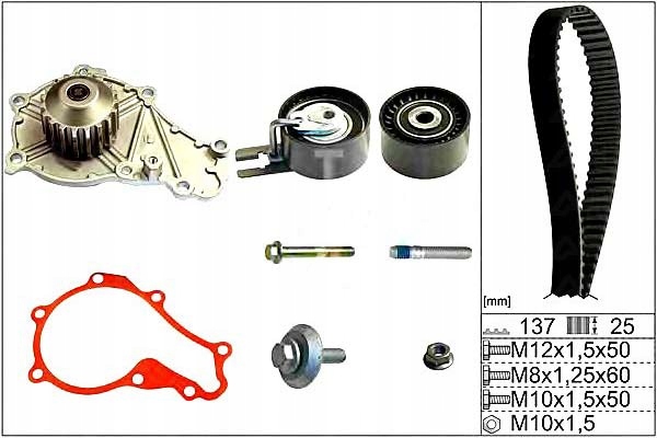 DISTRIBUTION AVEC COURROIE POMPE FORD FOCUS C-MAX 1.6 TDC