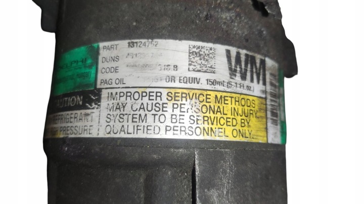 COMPRESSEUR DE CLIMATISATION OPEL VECTRA C LIFT 1.9 CDTI 8V 16V 13124752 100% SPR