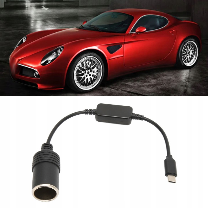 ADAPTATEUR CONVERTISSEUR AVEC USB SUR PRISE ALLUME-CIGARES 5V USB C MESKI SUR 12V