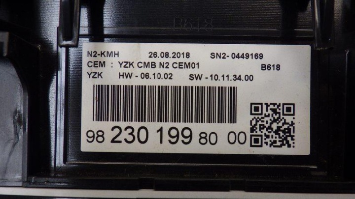 COMPTEUR EUROPE CITROEN C3 III 1.2 VTI 9823019980 C3 III