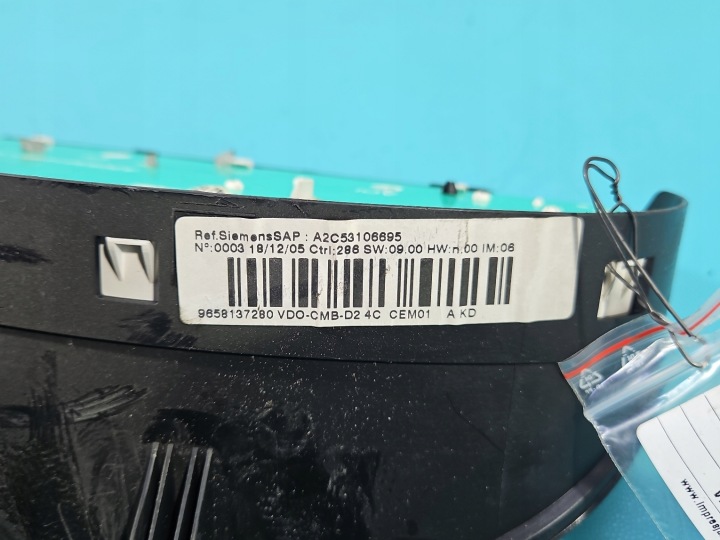 COMPTEUR PEUGEOT 407 2,0 HDI 9658137280 EUROPE