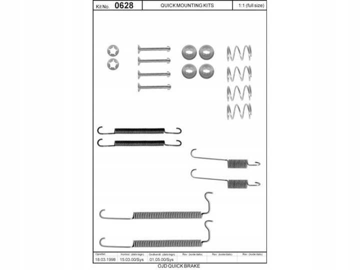 QUICK BRAKE 105-0628 JUEGO DODATKOW, ZAPATAS DE TAMBOR HAMU 