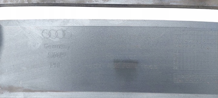 AUDI Q2 81A 16- SPOILER DOUBLURE DANS PARE-CHOCS AVANT 81A807110B