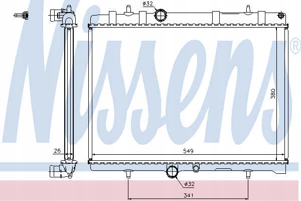 NISSENS 63606A RADIATEUR SYSTÈME REFROIDISSEMENT MOTEUR