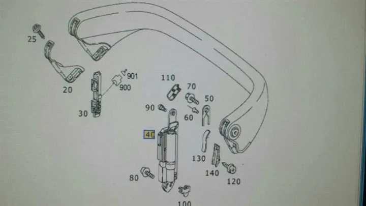 MERCEDES SL R230 CAOUTCHOUCS HYDRAULIQUE LI A2308600135 CAOUTCHOUCS HYDRAULIQUE GAUCHE