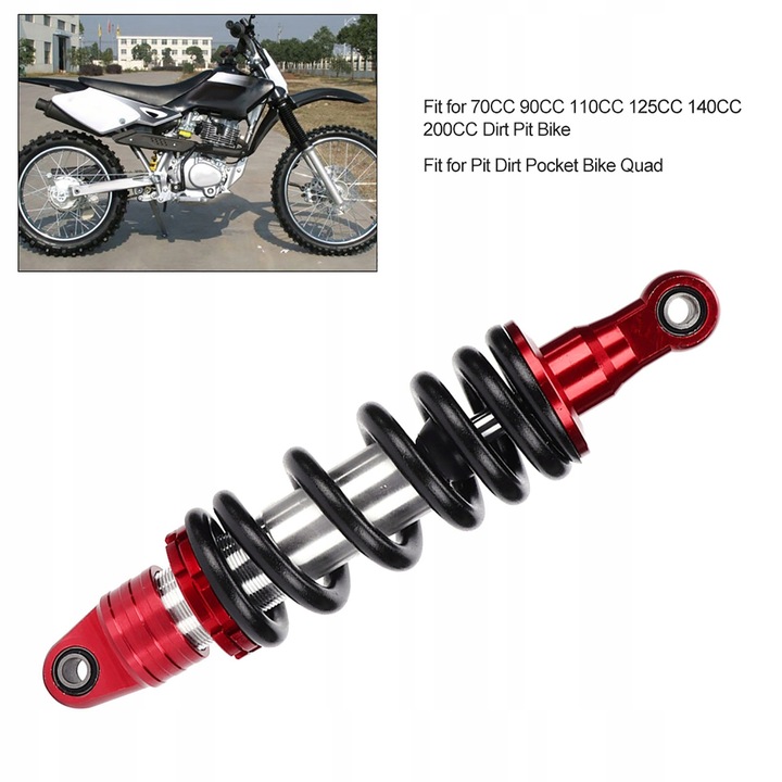 AMORTIGUADORES PARTE TRASERA 280MM PARA PIT DIRT POCKET BIKE QUAD 