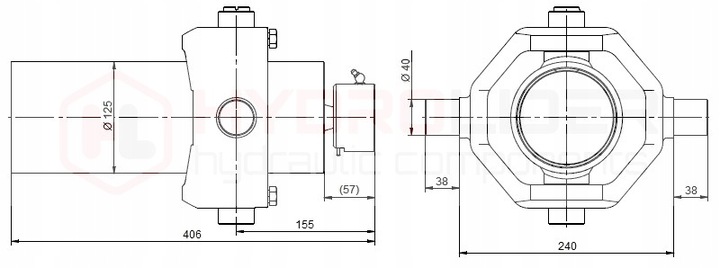 SERVOVARIKLIS TELESKOPOWY 105\/5\/1200 ZK GALIA HYDROLIDER nuotrauka 3