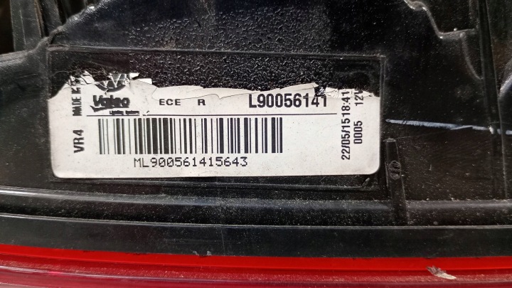 VW GOLF VII 8 UNIVERSEL 12-16LAMPA DROIT ARRIÈRE ARRIÈRE DROITE COUVERCLES DE COFFRE DANS COUVERCLE DE COFFRE C509