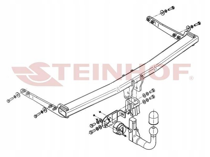 BARRA DE REMOLQUE GANCHO DE REMOLQUE STEINHOF SEAT LEON 3 2012- 