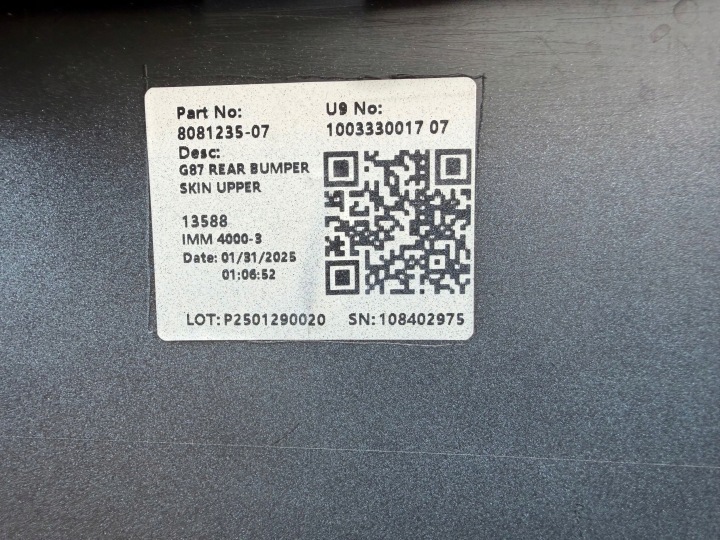 PARE-CHOCS BMW M2 G87 2022- ORIGINAL NON KLEJONY