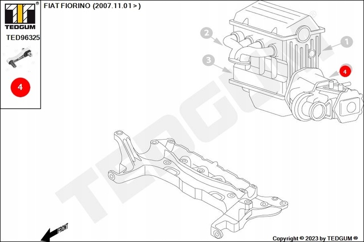 BOLSA DEL MOTOR DOL/Z PARTE TRASERA (DOL/OPRAWA CAJAS BIEGOW) CITROEN NEMO FIAT 