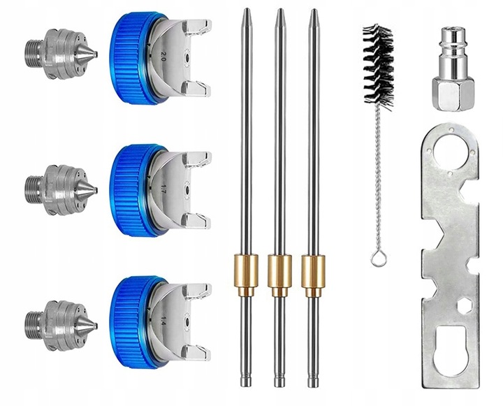 PISTOLET LAKIERNICZY DO COLORACIÓN 600ML HVLP 1.4 1.7 2.0 BOQUILLAS JUEGO PRO 