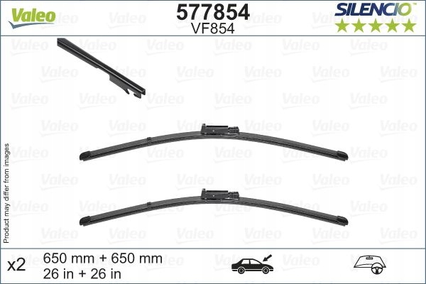 2 PIEZAS LIMPIAPARABRISAS ESCOBILLAS 577854 VALEO SEAT ALTEA 