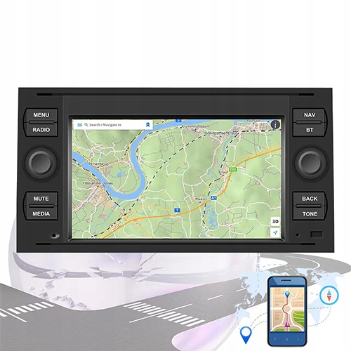 RADIO 2 DIN ANDROID GPS FORD FIESTA 2005-2007 