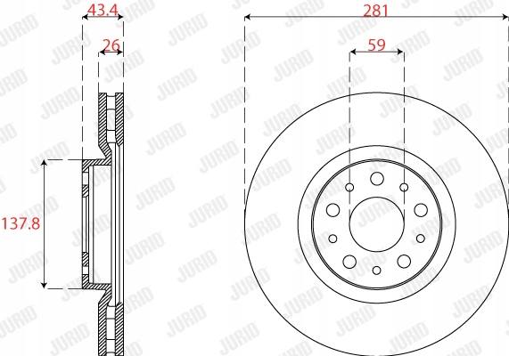 DISQUES DE FREIN JURID 563274JC photo 1 - milautoparts-fr.ukrlive.com