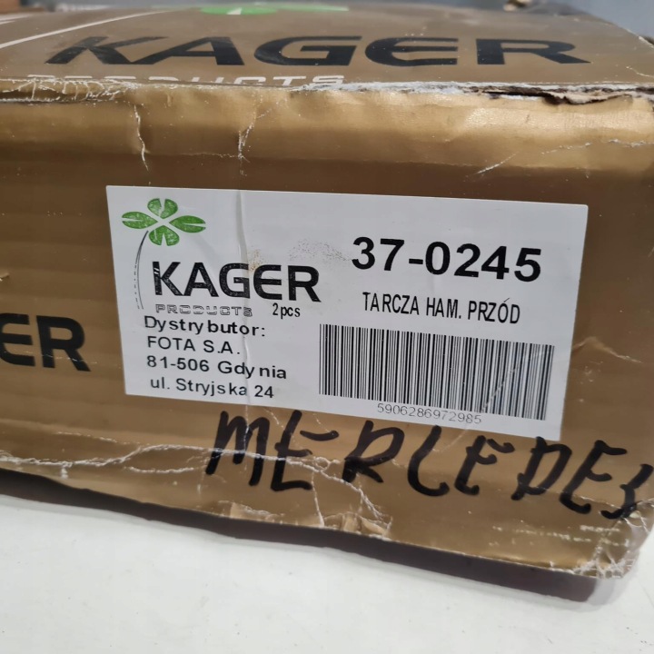 MERCEDES W124 DISQUES FREIN ENSEMBLE KAGER 37-0245