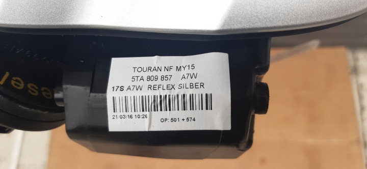 CLAPET GOULOTTE DE REMPLISSAGE CARBURANTS 5TA809857 VW TOURAN 5TA LA7W