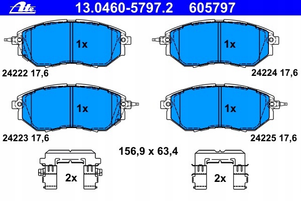 PLAQUETTES FREIN SUBARU LEGACY IV 03-09 3