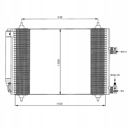 NRF RADIATEUR CLIMATISATION DÉSHYDRATEUR CITROEN C5