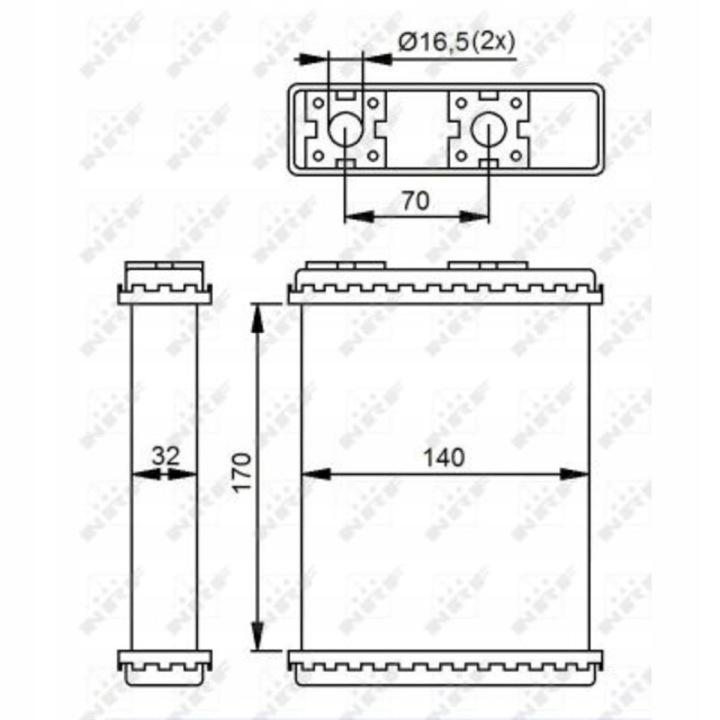 NRF 52230 ÉCHANGEUR DE CHALEUR CHAUFFAGE INTÉRIEUR