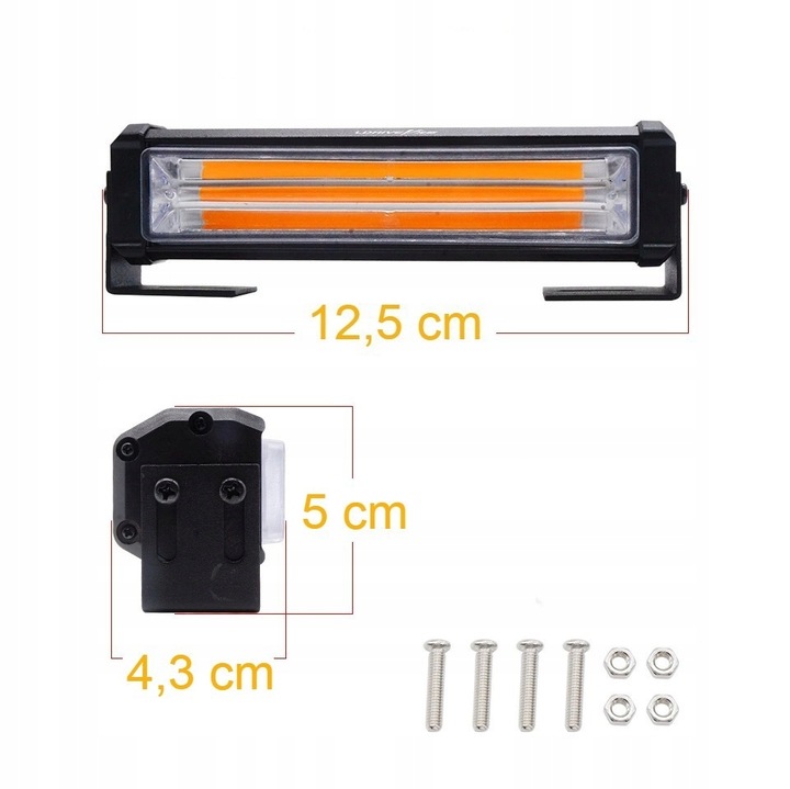 DESTELLADOR FARO DIODO LUMINOSO LED COB AUXILIOS DE VIAJE 12V-24V 