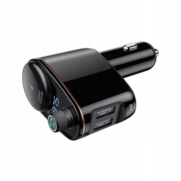 BASEUS TRANSMISOR FM PARA COCHE BT TRAGALUZ DISPOSITIVO DE CARGA DE AUTOMÓVIL USB MP3 