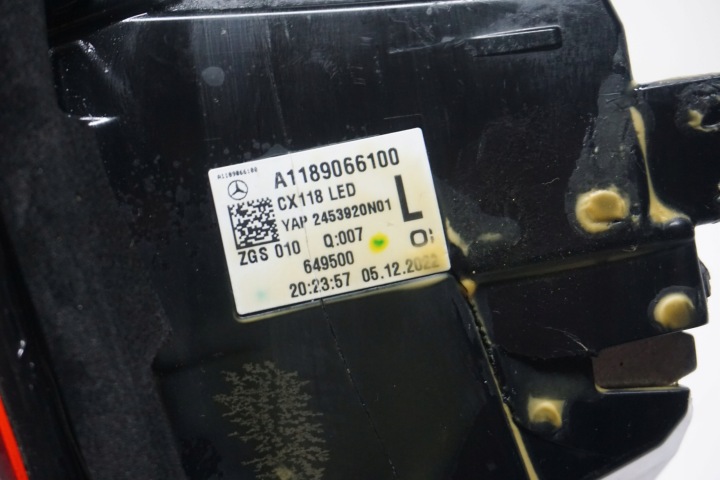 MERCEDES CLA W118 SB PHARE DANS COUVERCLE DE COFFRE GAUCHE ARRIÈRE A1189066100