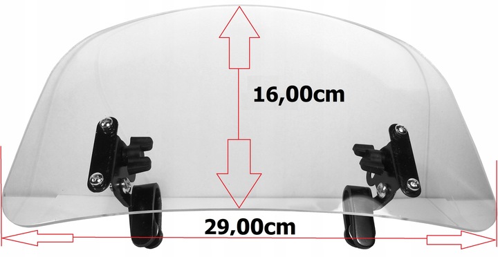 DEFLECTOR PARA MOTOCICLETA UNIVERSAL BEZBARWNY 29/16 