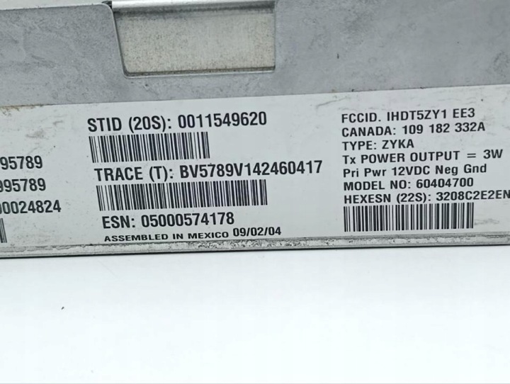 CONTRÔLEUR 'BLUETOOTH' CHEVROLET CORVETTE 2005 21995789