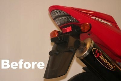 FIXATION CADRE DE PLAQUE D'IMMATRICULATION HONDA CBR954 02-03