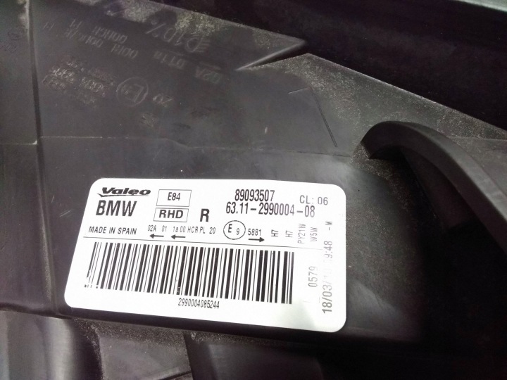 BMW X1 E84 2011 DROITE CÔTÉ PHARE AVANT